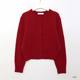 Basic color cardigan