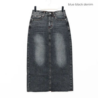 Denim long skirt