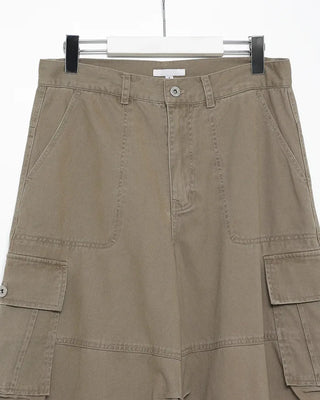 (Unisex) Vintage Wash Flap Cargo Pocket Pants