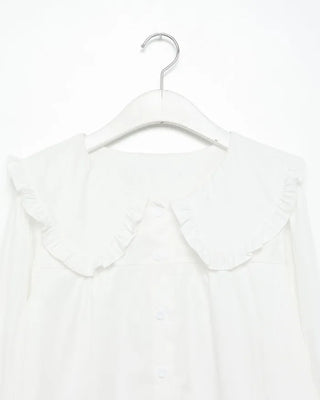 Big frill collar blouse
