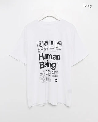 Cardboard Care Label Half T-Shirt