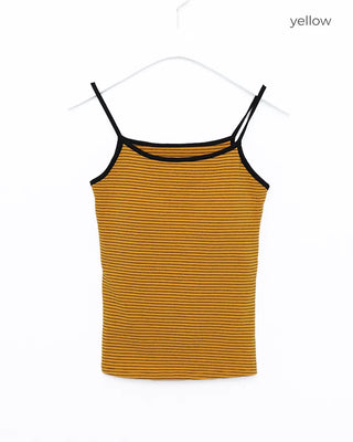 Camisole with striped cap