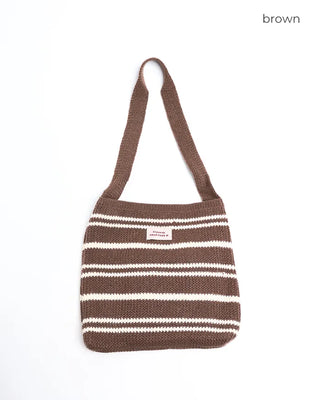 Striped knit bag
