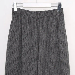 Striped wide-leg pants