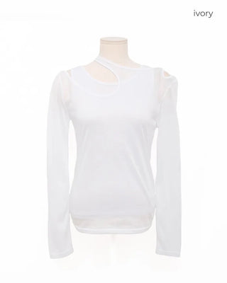 See-through layered T-shirt