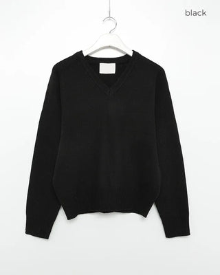 V-neck raglan knit