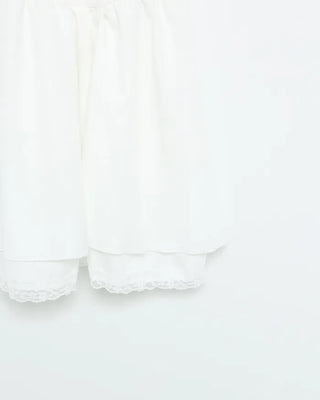 Pintuck lace mini dress