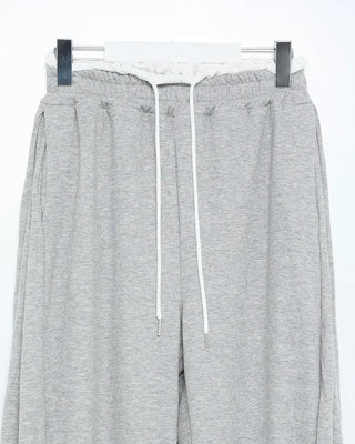 Side-tuck layered easy pants