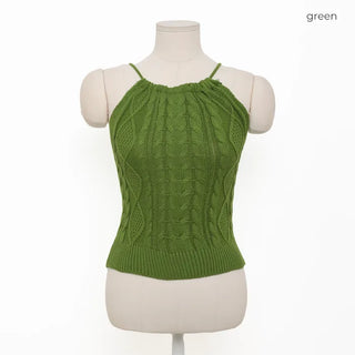 Sleeveless twist knit