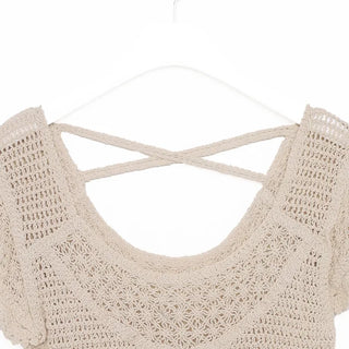Perforated Short-Sleeve Knit