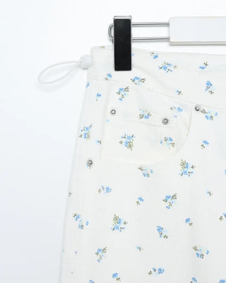 Flower pattern cotton pants