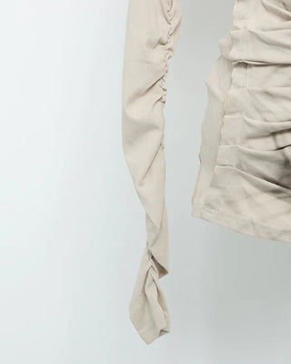 Studded Pleated Marble T-Shirt