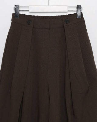 (Unisex) Wrap-design wide-leg slacks