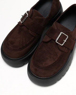 Buckle Platform Loafers