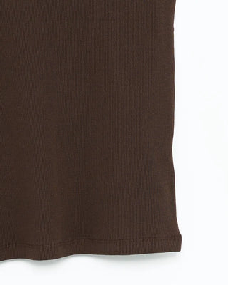 Two-tone ribbed tank top