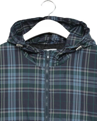 (Unisex) Check Hooded Wind Jacket