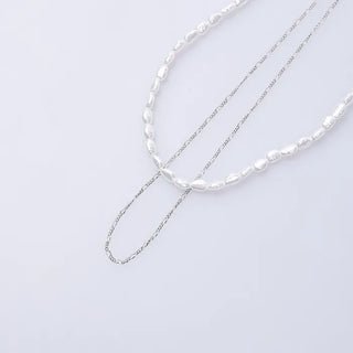 Layered pearl necklace