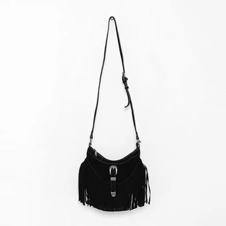 Tassel suede bag