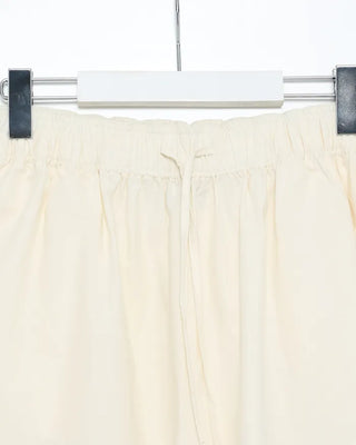 Frill hem easy wide half pants