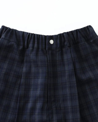 (ORIGINAL) Tartan Check Half Wide Easy Pants
