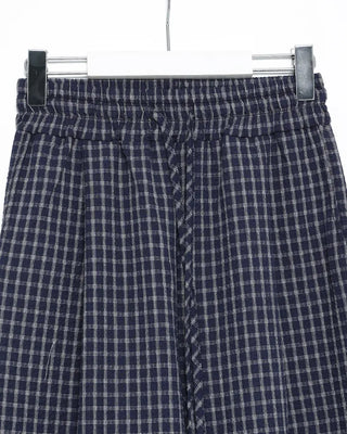 Pintuck Check Banding Pants