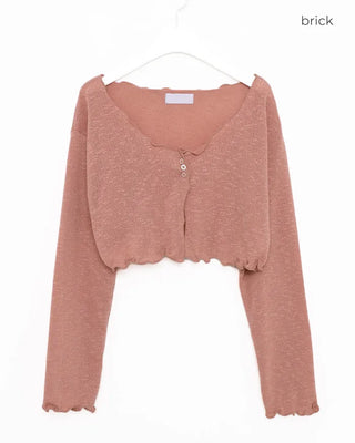 Sheer open cropped cardigan