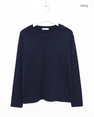 Simple round long T-shirt