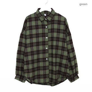 (Unisex) Casual Ombre Check Shirt
