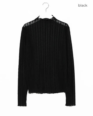 Flower sheer layered T-shirt