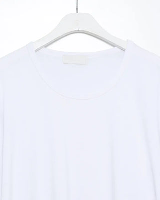 (Unisex) U-neck simple long-sleeve cut and sew