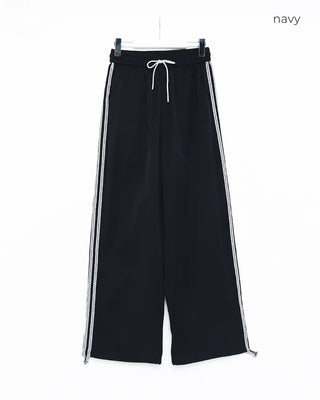 2-way lace-line windbreaker pants