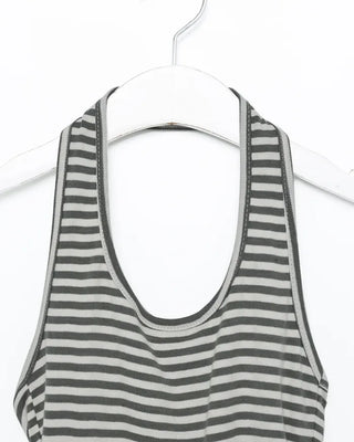 Striped volter neck cropped top