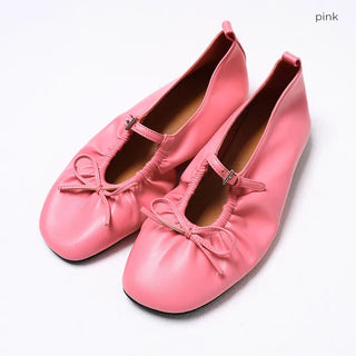 Ribbon Shirring Flat Pumps