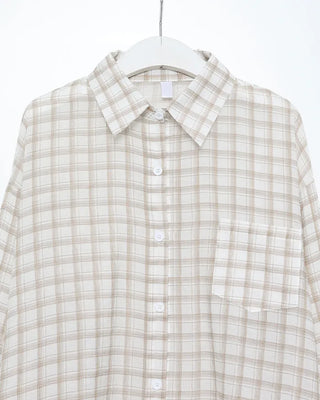 Loose-fit checkered shirt