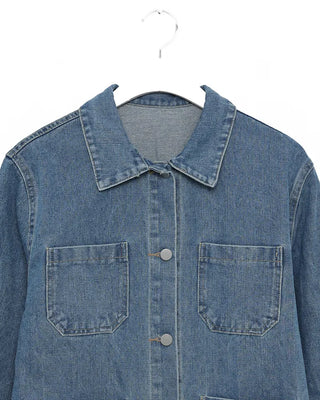 Denim pocket single jacket