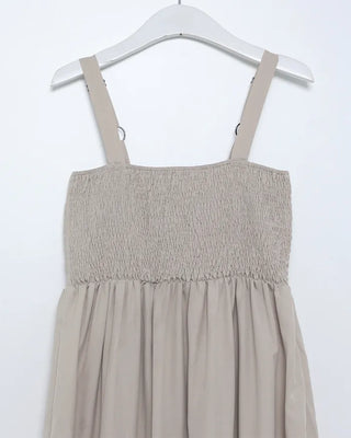 Square neck tiered long skirt