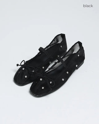 Polka dot mesh Mary Jane shoes