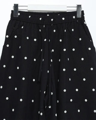 Linen Dot Wide Easy Pants