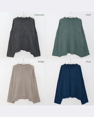 Button-up round knit