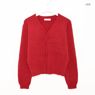 V-neck light wool cardigan