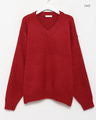 Wool V-neck knit