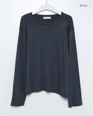 Rayon long-sleeved T-shirt