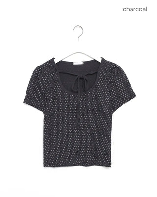 Polka Dot Tie Short-Sleeve T-Shirt
