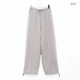 Side double-line wide track pants