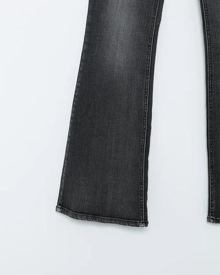 Low-rise bootcut denim pants