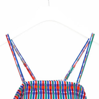 Color check swimwear