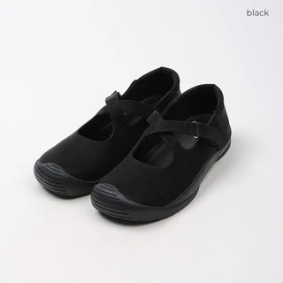 Round cross strap loafers