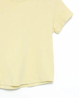 Back panel line short-sleeved T-shirt