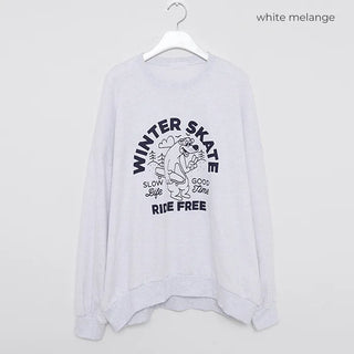 Printed oversized sweatshirt set