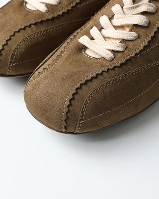 Suede round sneakers